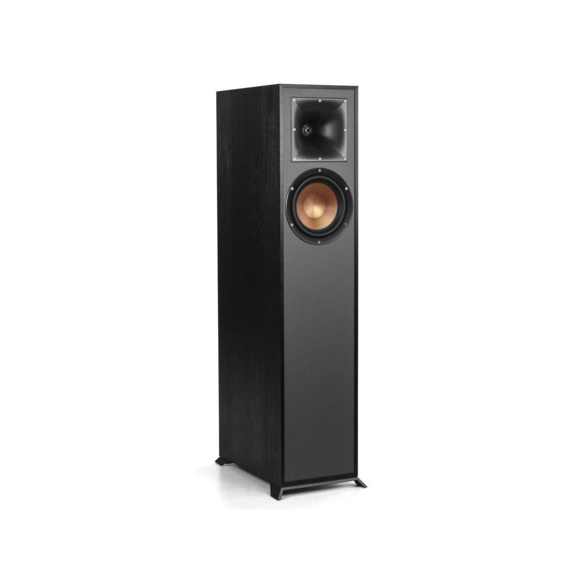 Klipsch 2 Pack R-610F Floorstanding Home Speaker - Bundle With R-41M Bookshelf Home Speakers, R-52C Center Channel home speaker, Yamaha RX-V485 5.1-Channel Network AV Receiver with MusicCast