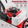 thumbnail image 6 of Datingday 4-Stroke Gas Tiller Cultivator, 20-Inch Wide Heavy Duty Rototiller, 1.5KW 7500RPM, 6-Position Adjustable Height, 10-Inch Depth, Gasoline Powered Garden Tiller for Lawn Yard Soil Cultivation, 6 of 9