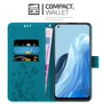 thumbnail image 3 of Cadorabo Flower Case for Oppo FIND X5 LITE / Reno7 5G Cover Book Wallet Screen Protection PU Leather Flip Magnetic Etui, 3 of 8