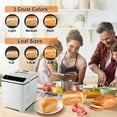 thumbnail image 3 of KBS  Bread Maker Machine with Ice cream program,20-in-1 2LB Fully automatic bread machine，DIY setting,15 Hour delay timer,White Model#070 Ice cream version, 3 of 8