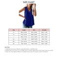 thumbnail image 4 of Camiseta sin mangas con ribete de encaje, color puro, cuello en V, sin mangas, elegante, holgado, informal, chaleco para citas, azul oscuro XXL, 4 of 5