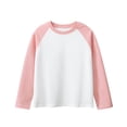 thumbnail image 2 of vigerkar Boys Long Sleeve Raglan T Shirts Kids Color Block Crewneck Casual Tops Tees 5-15 Years (Pink, 14-15 Years), 2 of 4