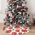 thumbnail image 5 of Yiaed Hand Drawn Tomatoes Print Christmas Tree Skirt , Tree SkirtsTree Mat for Christmas Winter Holiday Indoor Decorations-48", 5 of 7