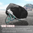 thumbnail image 3 of Unique Bargains 1 Set Bike Cover Outdoor Waterproof Bicycle Cover Sun Dust Bike Covers for 2 Bike Silver Tone, 3 of 8