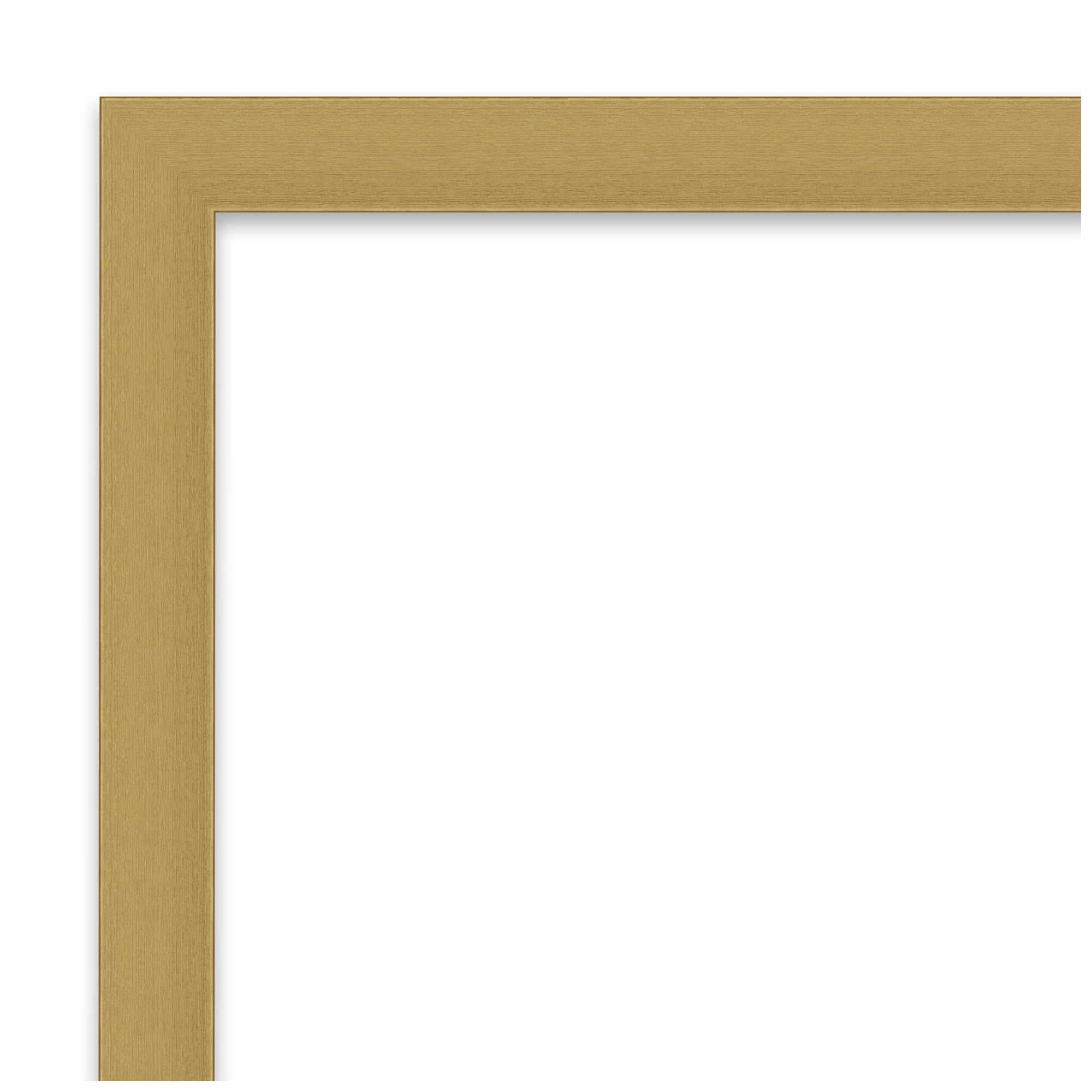 Amanti Art Black Cork Board Framed Grace Brushed Gold Narrow Bulletin Board 26 in. x 18 in.
