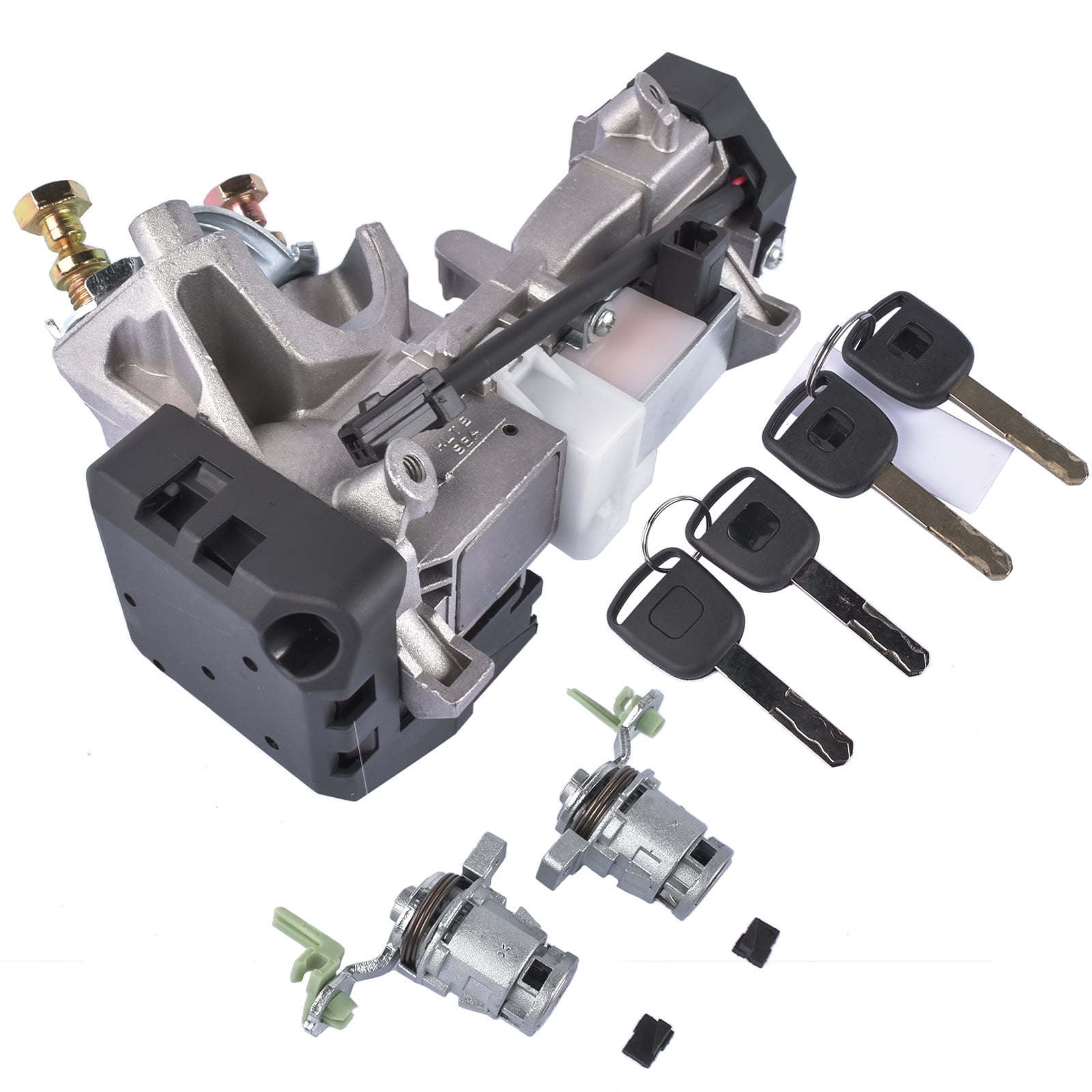 Mustrod For Honda CRV 2002-2006 Ignition Switch Left Right Door Lock Cylinder w/4 Keys 72185-S9A-013