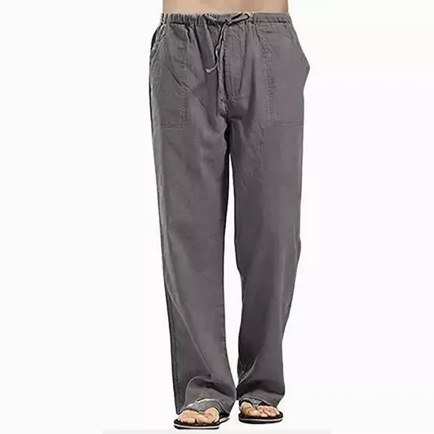 Mycity® Pantalón Suelto De Lino De Playa, Yoga, Para Hombre
