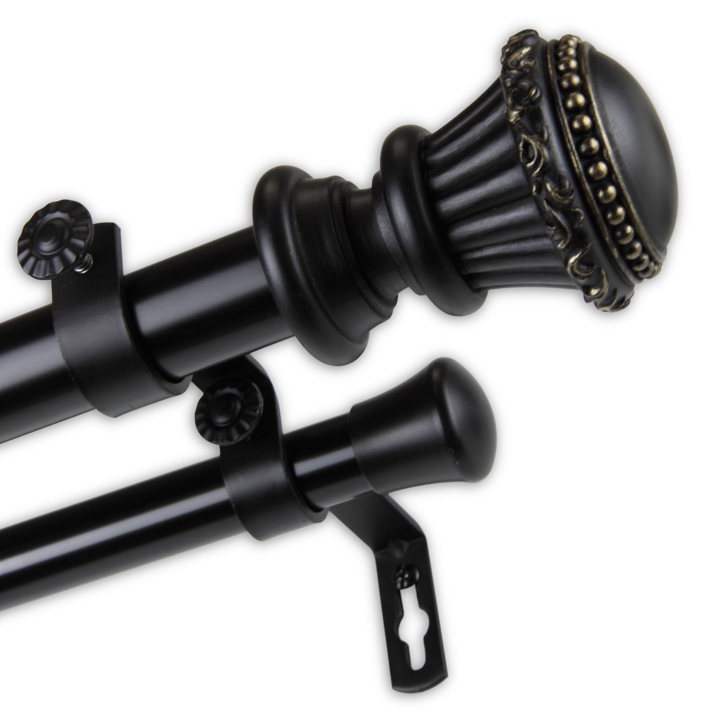 InStyleDesign Trinity 1 inch Diameter Adjustable Double Curtain Rod