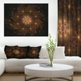 thumbnail image 1 of Large Rounded Brown Fractal Flower - Floral Canvas Art Print, 1 of 3