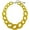 Frosted Yellow, variant on Bocar Bold Acrylic Chain Chunky Collar Necklace for Women, 23inch (NK-10510-Brown)