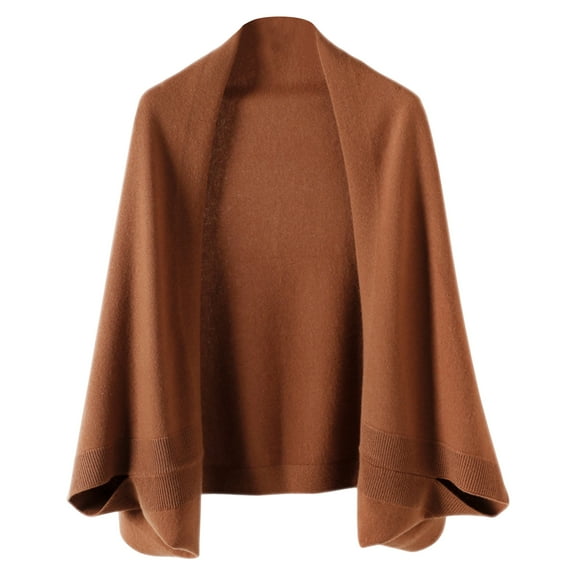 Resicozy Women's Soft Shawl and Wraps Warm Shawl with Sleeves Pashminas Plain Shawl Wrap Lightweight Open Front Shawls 2025 Light Brown 50 In
