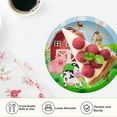 thumbnail image 3 of Vaca de granja, rancho, polluelo, animal, vajilla para fiesta de cumpleaños infantil, bandeja de papel, vaso de papel, pañuelos de papel, decoración, suministros para fiesta, 3 of 5