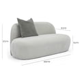 thumbnail image 3 of Carraway Grey Upcycled Chenille Loveseat, 3 of 7