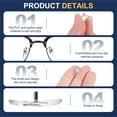 thumbnail image 4 of Eyeglass Nose Pad Anti-Slip Glasses Nose Grips for Plastic Frames Silver, 4 of 7