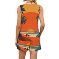 thumbnail image 5 of 2 Piece Sets for Women Tropical Summer Casual Sleeveless Shorts Outfit Lounge Travel Casual Matching Outfit, 5 of 5