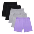 thumbnail image 2 of ATOGUTA 5-14 Years 5 Pack Biker Shorts for Girls Girls Shorts Kids Clothes Cartwheel Under Dress Breathable Multi-Color Purple, 2 of 5