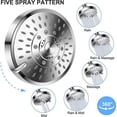thumbnail image 2 of Lishi Round Chrome Swivel Ball Fixed Shower Head Replacement, 2 of 4