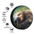 thumbnail image 4 of Zufioo Daisy Sleeping Sloth Print Car Tire Dust Cover, Adjustable Tire Protector Cover Anti-UV, Car Accessories for Trucks, SUVs, Vans-15 inch, 4 of 6