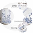 thumbnail image 7 of Shower Curtains Blue Theme Bath Curtain Blue Flower Waterproof Bathroom Shower Curtain Set with Hooks Decoration 36 x 72 Inches, 7 of 7