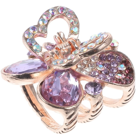 MLINS  Duck Women Butterfly Rhinestone Clip Hair Accessory for