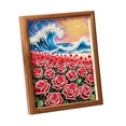 thumbnail image 6 of 5D Diamond Painting Kit for Adults Blue Rose, DIY Crystal Art with Special Shape Pearls, Home Wall Decor Gift for Beginners, Framed Wood Canvas 12x16 Inch, 6 of 6