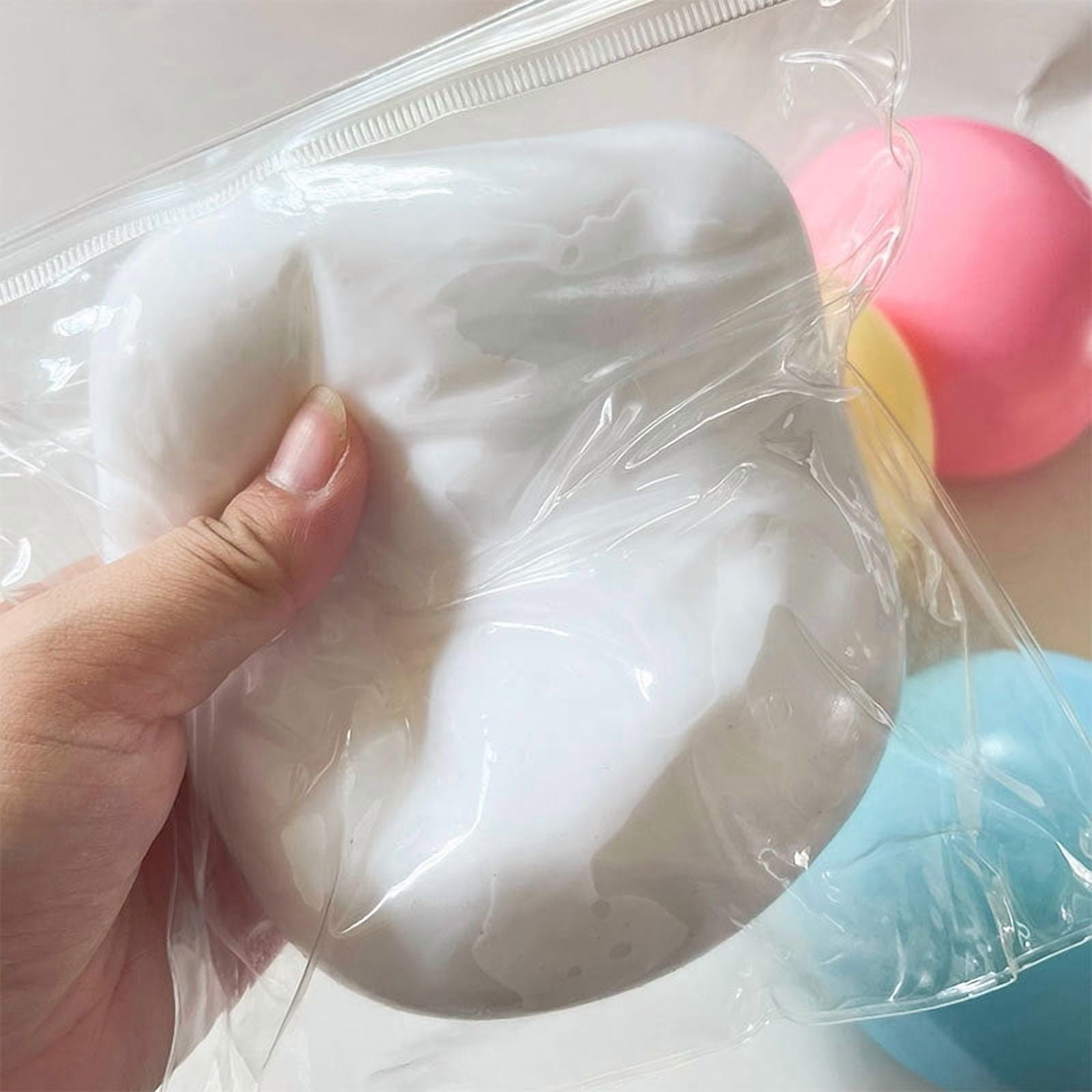 Pack of 4 Big Dough Ball - Large Size Ultra-Soft Slow Rising Jumbo Squishy Fluid Cheese Ball , Stress Relief Toy for Adults, Focus & Relaxation