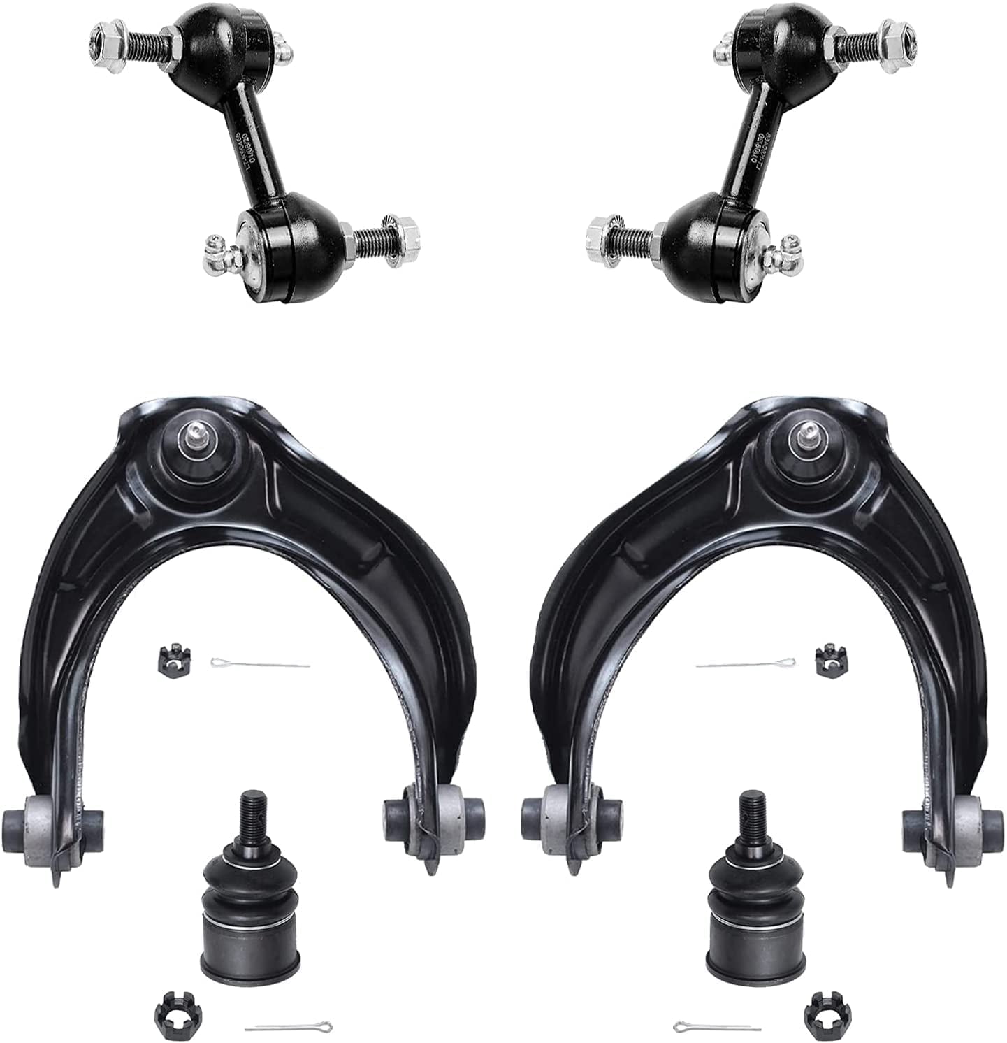 Detroit Axle - Front Control Arms Wheel Bearings Lower Ball Joints Tie Rods Sway Bars Replacement for 2008-2012 Honda Accord