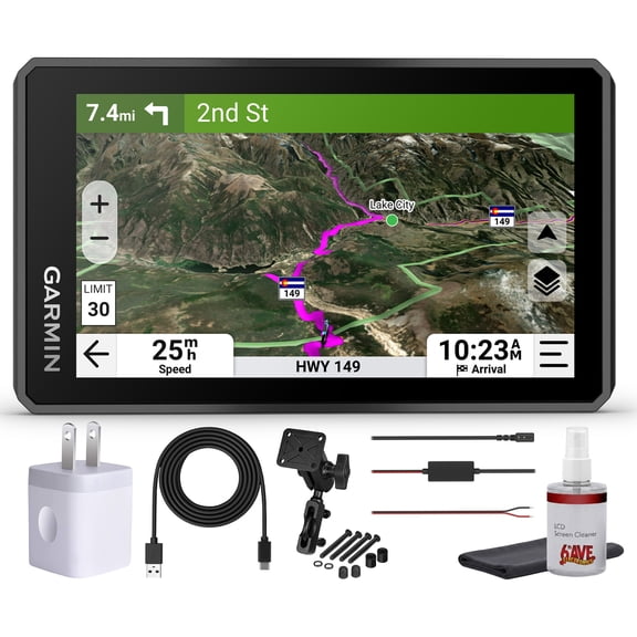 Garmin zūmo XT3 4.7" Motorcycle GPS Navigator with Adventurous Routing, Lean Angle Tracking, Satellite Imagery & Wireless Updates Bundle