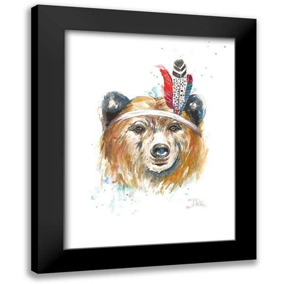 Pinto, Patricia 12x14 Black Modern Framed Museum Art Print Titled - Indigenous Bear
