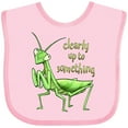 thumbnail image 3 of Inktastic Praying Mantis- Clearly Up to Something Boys or Girls Baby Bib, 3 of 4