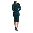 thumbnail image 2 of XSCAPE Womens Navy Soutache Long Sleeve Crew Neck Knee Length Evening Body Con Dress 6, 2 of 4