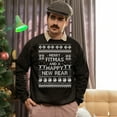 thumbnail image 5 of Ugly Christmas Sweater, Xmas Holiday Mens Womens, Funny Santa Sweatshirt, Merry Fitmess Happy New Year Christmas Sweater, 5 of 5