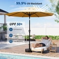 thumbnail image 4 of Garvee 9 feet Outdoor Patio Umbrella, with Push Button Tilt & 8 Sturdy Ribs, Yellow, 4 of 7