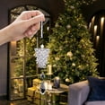 thumbnail image 4 of Fwttom Crystal Ornaments Christmas Tree Decoration - Acrylic Ice Crystal Pinecone Hanging Snowflakes Decorations, Glass Christmas Ornaments for Winter, Holidays, Xmas, Festivals, 4 of 7
