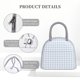 thumbnail image 4 of Fotbe Blue Checkboard Bolsa de Almuerzo con Estampado, Lonchera Aislada, Contenedor de Comida Reutilizable Tipo Cooler a Prueba de Fugas, 4 of 6