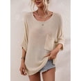 thumbnail image 5 of Maydear Women Summer Loose Hollow Knit Sweater, Fashion Pullover Knit Short Sleeve Sweater, 5 of 5