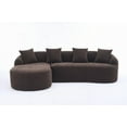 thumbnail image 4 of Modern Brown Modular L-Shape Sectional Sofa with 30D High-Density Sponge, 900 lbs Capacity, 4 of 21