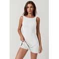 thumbnail image 4 of Vestido de tenis QINSEN para mujer, entrenamiento, con pantalones cortos integrados, color blanco S, 4 of 6