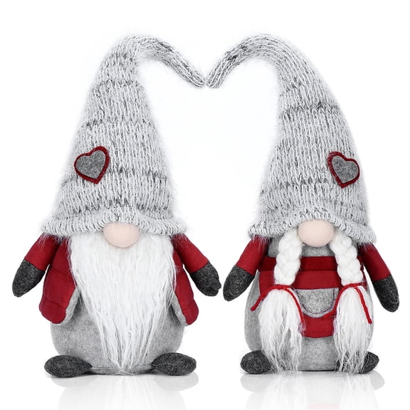 EKARSEN Handcraft Pair Gnome Gonk Dolls House Decoration Cute Tomte Dwarf - Sweet Gift for Christmas Newyear Easter Valentine's Day