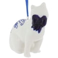 thumbnail image 2 of Kurt Adler Blue and White Kitty Cats Holiday Ornaments Set of 2 Porcelain, 2 of 7