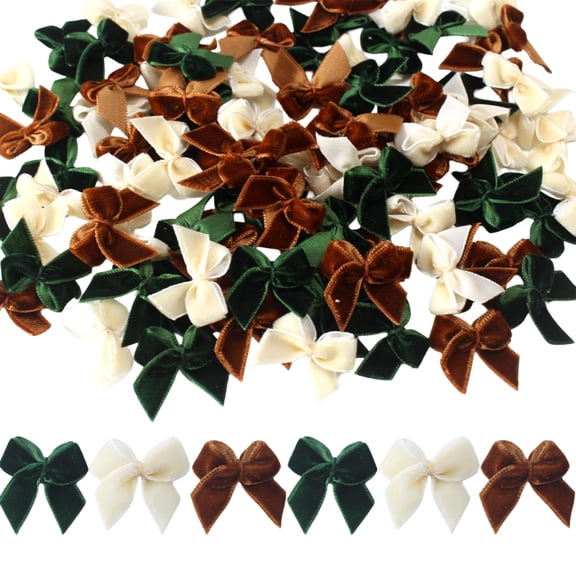 10Pcs Mini Christmas Velvet Bows, Small Bows for Xmas Crafts, 1 Inch Tiny Bows for Crafts, Mini Bows for Tree Decor, Tiny Holiday Decorative Craft Supplies