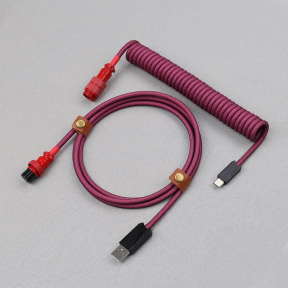 USB to Type c 18cm Spiral Coiled Keyboard Cable for Mechanical Keyboards