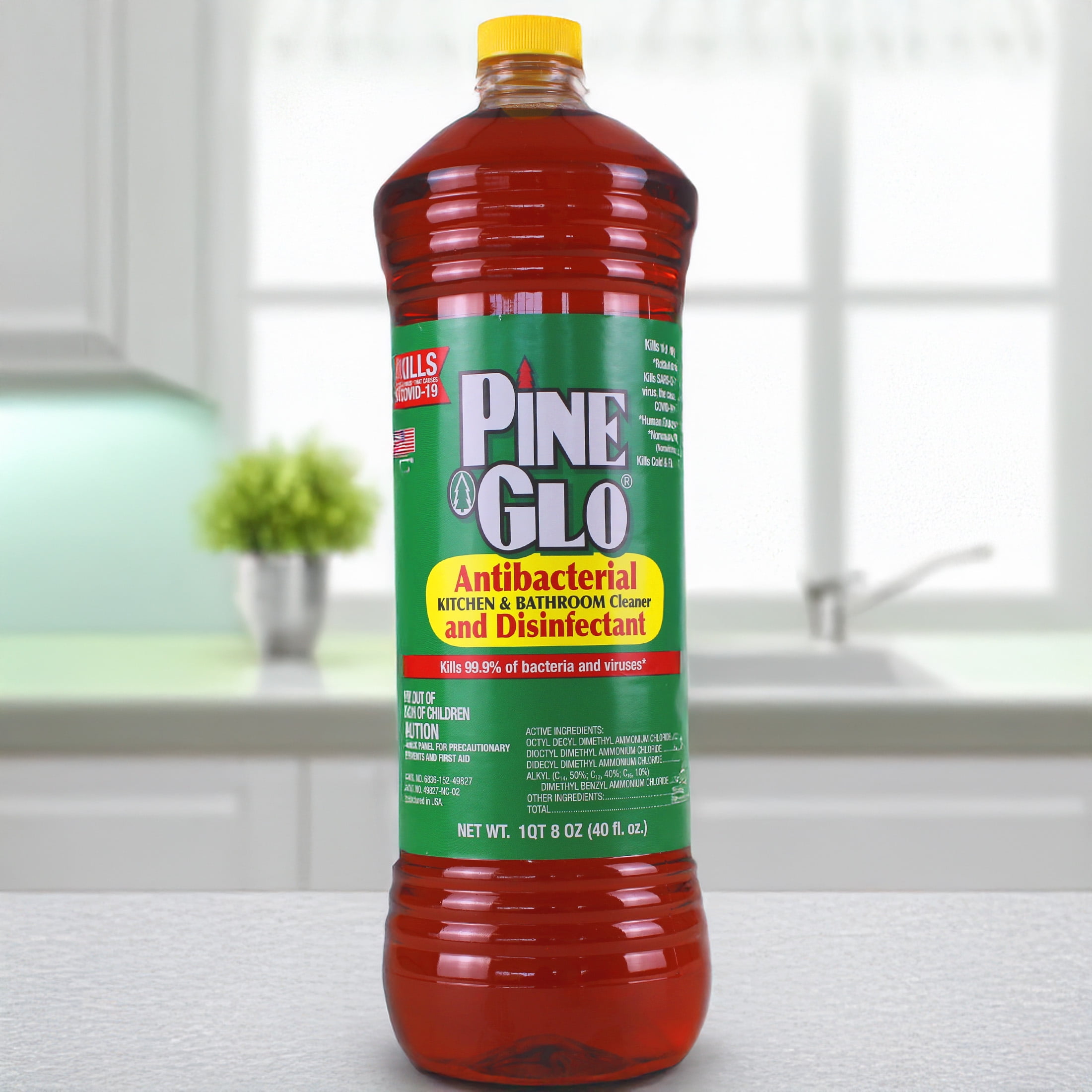 Pine Glo Antibacterial Disinfectant Cleaner, 40 Oz