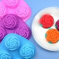 thumbnail image 4 of 1PCS 6 Cavity Rose Ice C Ube M Old Silicone Flowers Shaped M Old Rose Silicone M Old For Chocolate Rose M Old Silicone For Candy Chocolate Cake Ice C Ube, 4 of 4