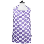 Bacati Ikat Lilac Dots 100 Percent Cotton Breathable Muslin Breastfeeding/Nursing Privacy Cover