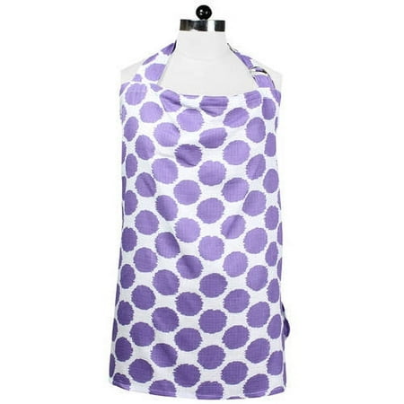 Bacati Ikat Lilac Dots 100 Percent Cotton Breathable Muslin Breastfeeding/Nursing Privacy Cover