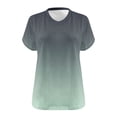 thumbnail image 4 of WRKEKC Summer Tops for Women Plus Size Solid Color V Neck Short Sleeve Casual Comfortable Versatile Everyday Layering Lounge T-Shirts, 4 of 4
