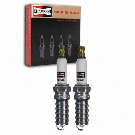2 pc Champion 9299 Iridium Spark Plugs for RES8WYPB4 Ignition Wire Secondary Fits select: 2018-2020 FORD F150, 2012-2019 CHEVROLET IMPALA
