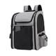 thumbnail image 3 of Mochila transportadora para perros y gatos, malla transpirable expandible, correa de hombro ajustable, bolsa de viaje para mascotas, viaje, bicicleta, Gris, 3 of 9