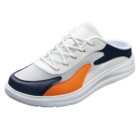 

Jungdeepe Autumn Couple s New Mesh Shoes One Foot Lazy No Heel Half Slippers Casual Sports Shoes